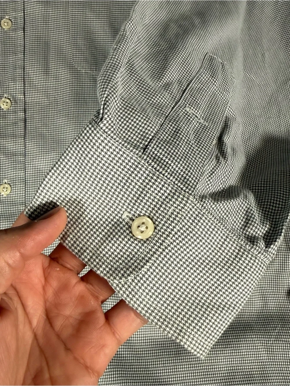 Polo Ralph Lauren Whitfield Houndstooth Shirt Mens XL (Fits 2XL) Loose Fit